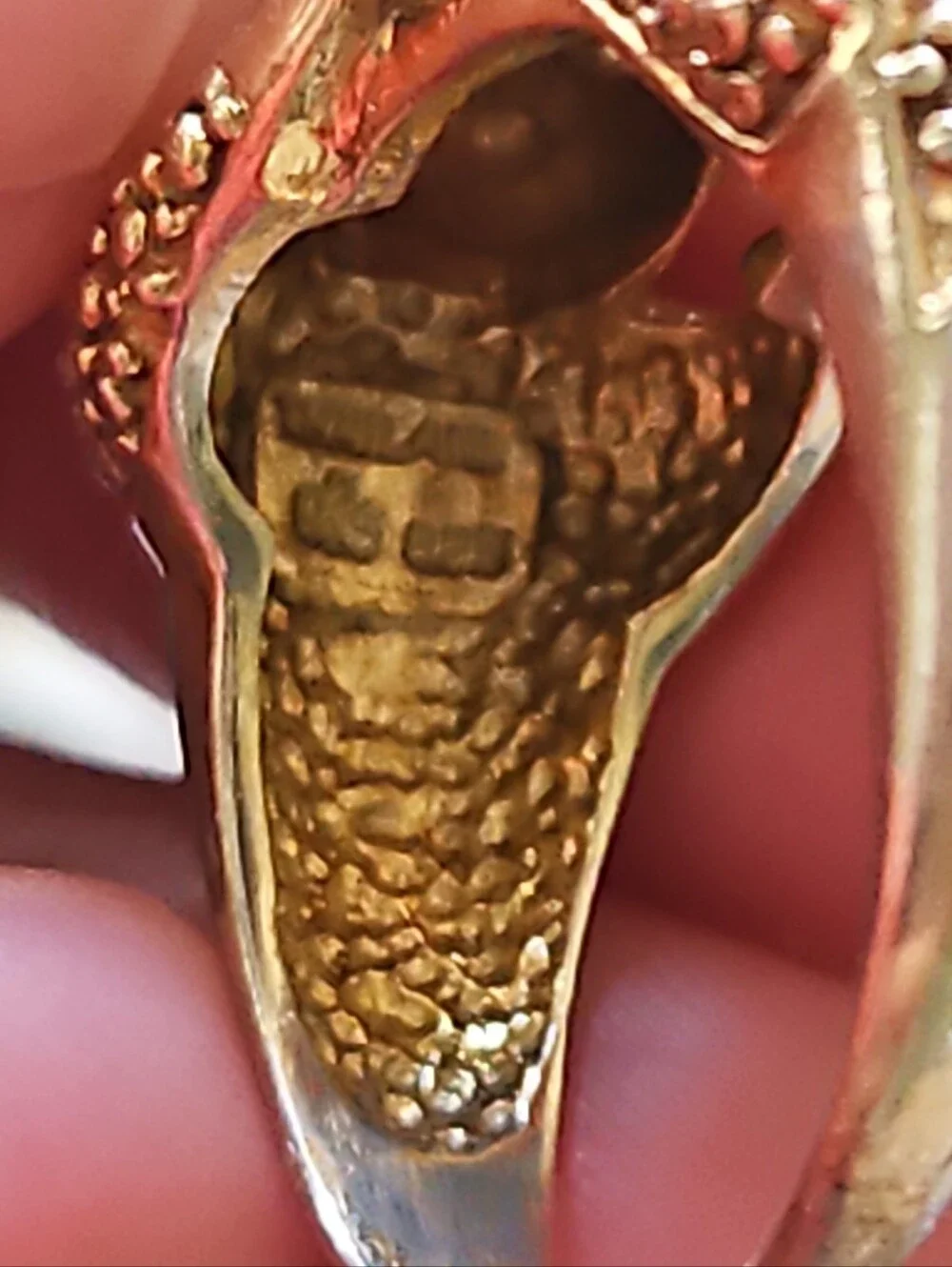 Amazing Rare Sterling Silver Gold Washed Squirrel Ring